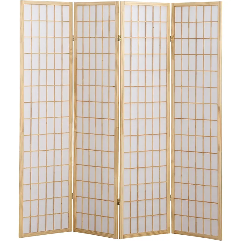 Shoji Screen Divider - Paravento Orientale Shoji a 4 Pannelli