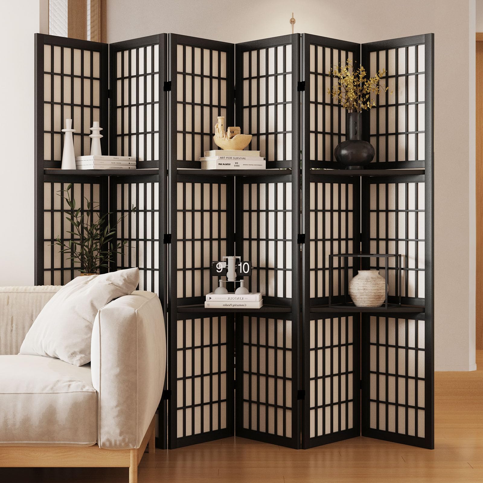 Shoji Screen Divider - Divisorio per Ambienti, Paravento Pieghevole in