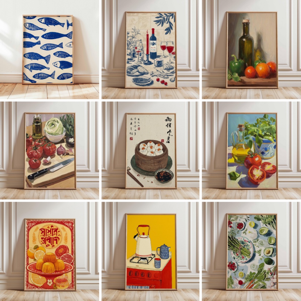 Japanese Food Lifestyle - Poster su Tela Stile Giapponese con