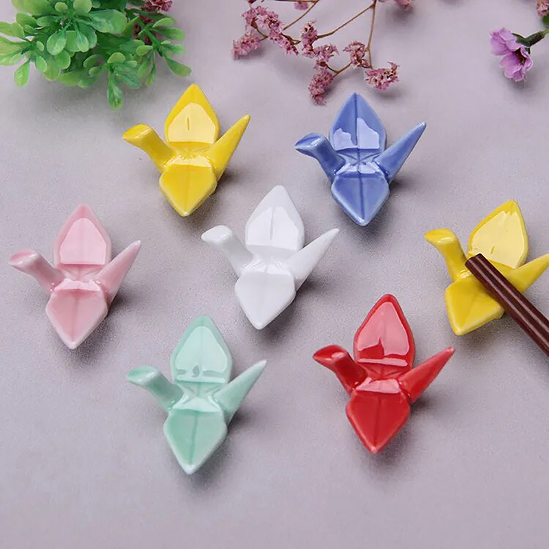 Chopstick Rest Ceramic - Gru di carta in ceramica Bacchette