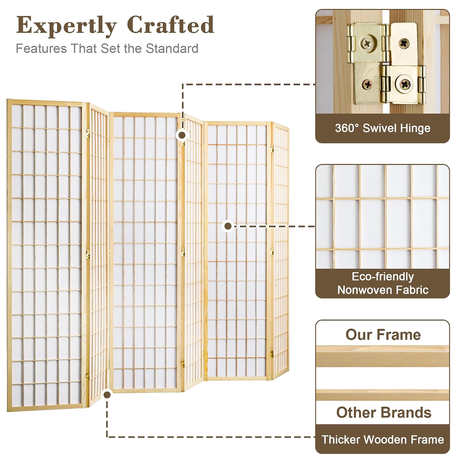 Divisorio Pieghevole a 6 Panne - Shoji Screen Divider recensione e prezzo